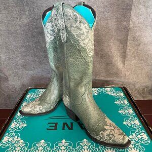 Lane Jeni Boots in Turquoise Blue size 6.5